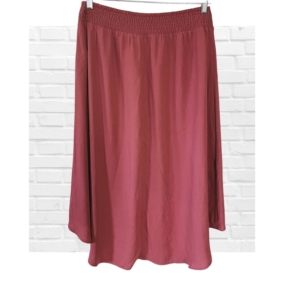 Apt 9 Elegant Rose Pink High Low Women's Skirt Flowy Feminine A Line Size L - Picture 3 of 8